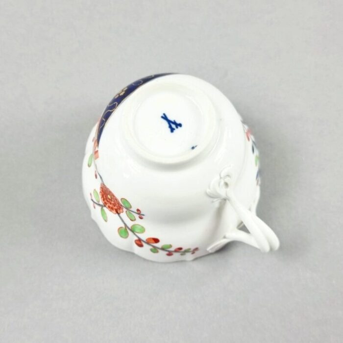 19th century porcelain tischenmuster kakiemon pattern tea cup and saucer from meissen germany set of 2 6