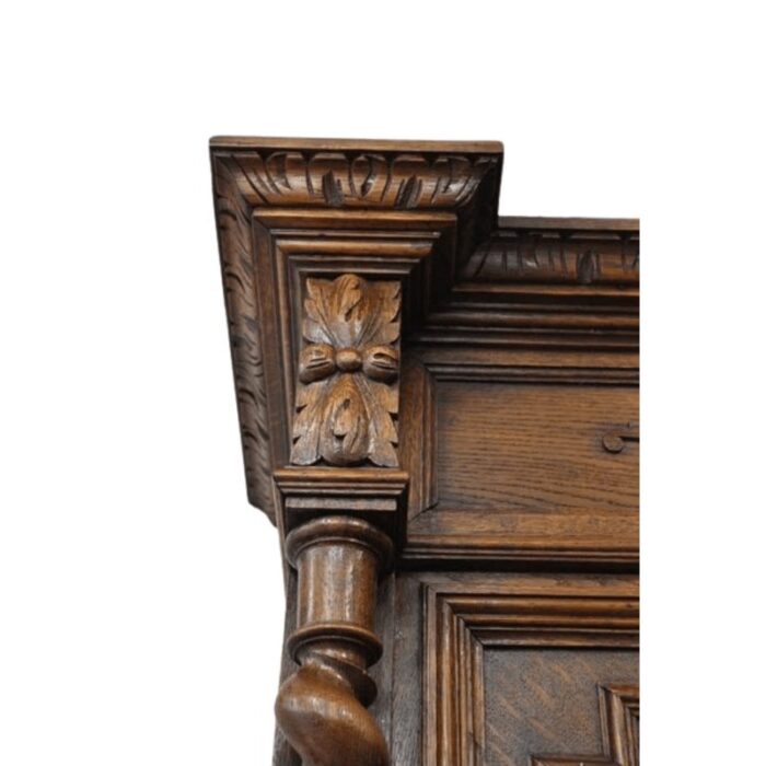 19th century spanish carved oak cupboard trinchero 5364