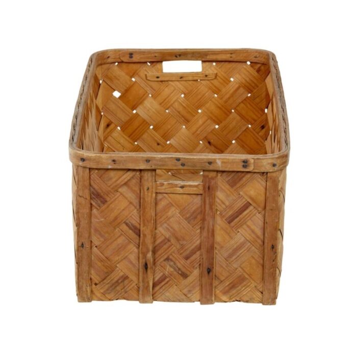 19th century swedish rustic pine woven basket 1890s 2