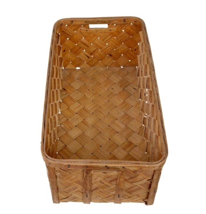 19th century swedish rustic pine woven basket 1890s 3