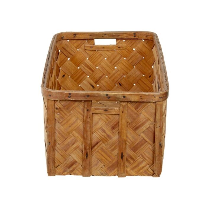 19th century swedish rustic pine woven basket 1890s 4