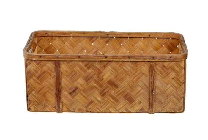 19th century swedish rustic pine woven basket 1890s 6