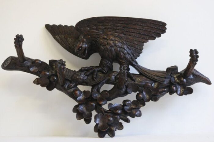 19th century swiss black forest coat rack 10