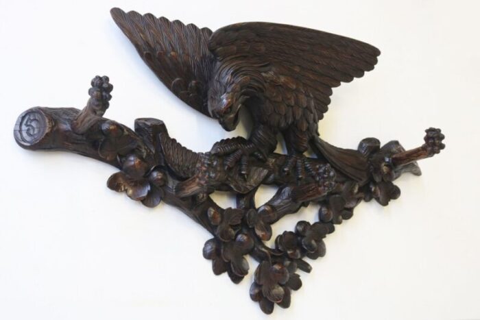 19th century swiss black forest coat rack 13