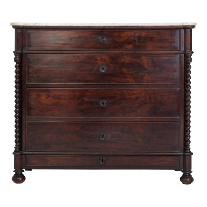 19th century walnut chest of drawers 7766