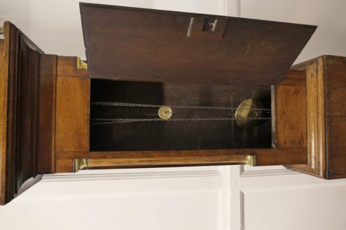 19th century welsh country oak long case clock by wm jones of llanfyllin 6