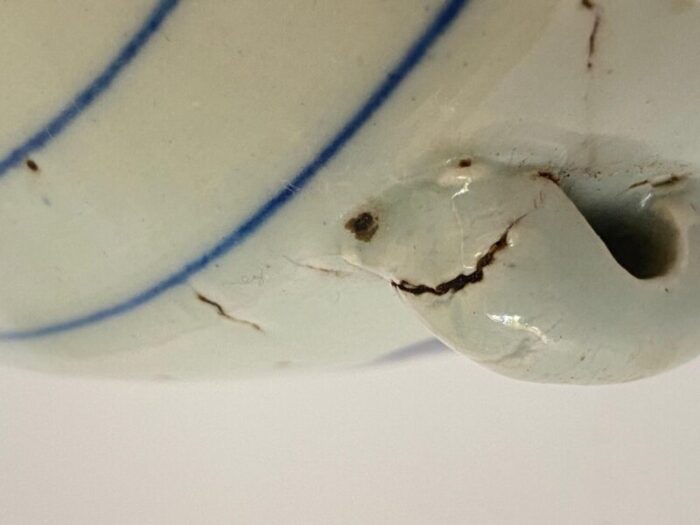 19th century white and blue delft faience pot netherlands 10