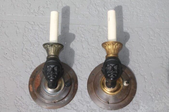 19thc italian venetian gilt bronze wall sconces a pair 3255