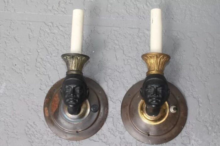 19thc italian venetian gilt bronze wall sconces a pair 5689