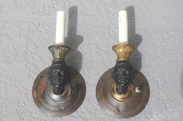 19thc italian venetian gilt bronze wall sconces a pair 5789