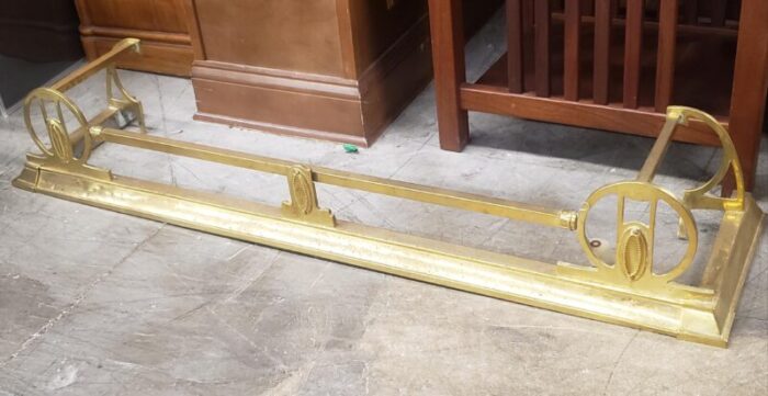 2 7 19th century edwardian brass fire place fender 3368