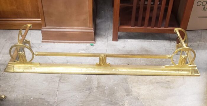 2 7 19th century edwardian brass fire place fender 7645