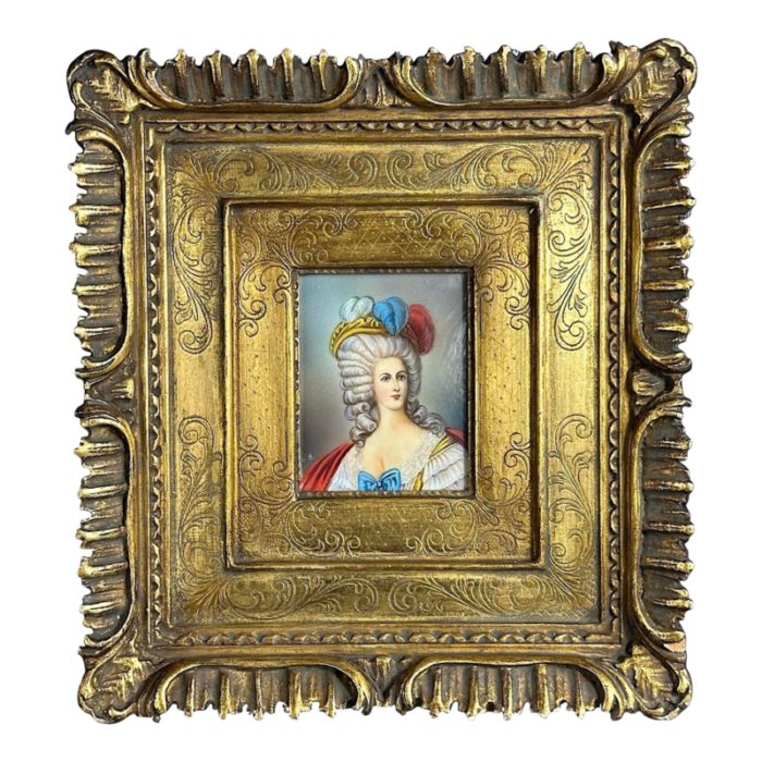 20th century decorative italian miniature portrait of a lady 5601