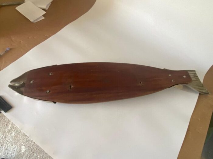 20th century french wooden chopping in brown color 4