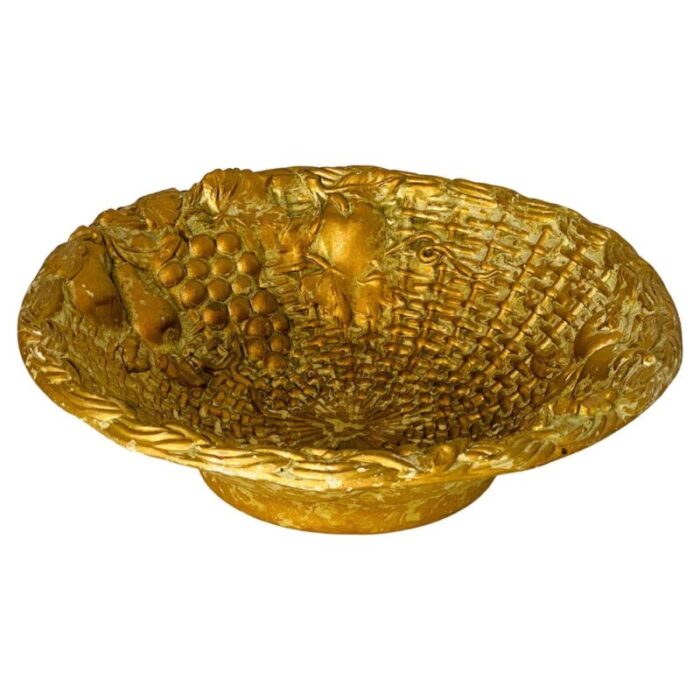 20th century gilt plaster bowl italy 1