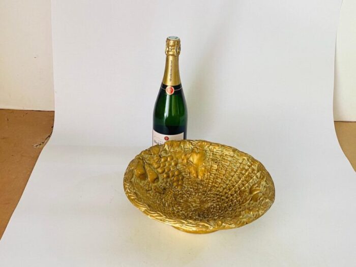 20th century gilt plaster bowl italy 2