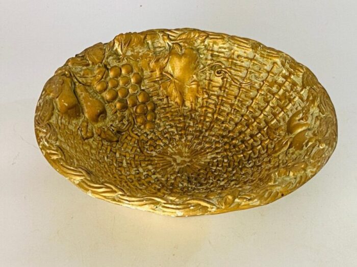 20th century gilt plaster bowl italy 6