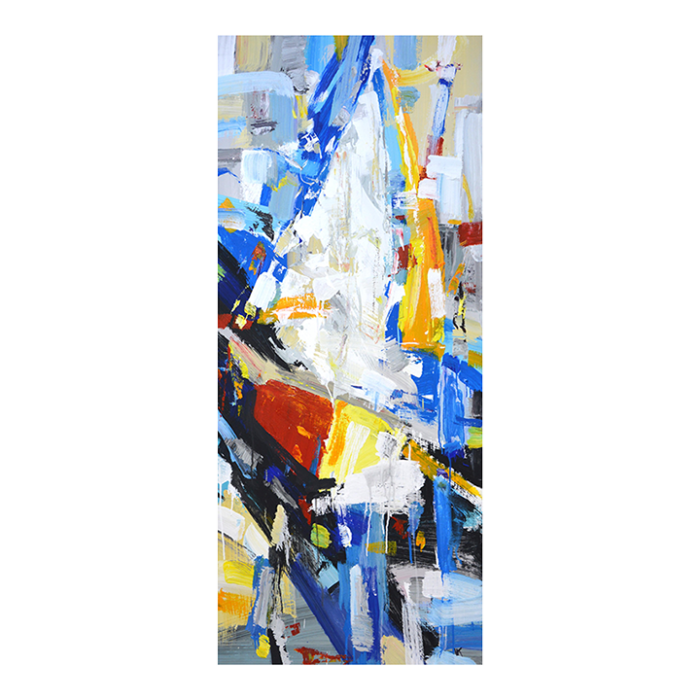 abstract sailboat original painting 0366