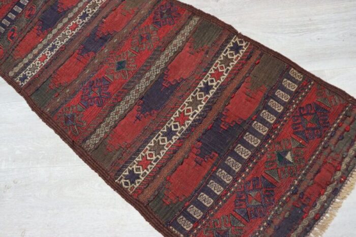 afghan oriental nomadic beloch sumakh kilim runner rug 1920s 7