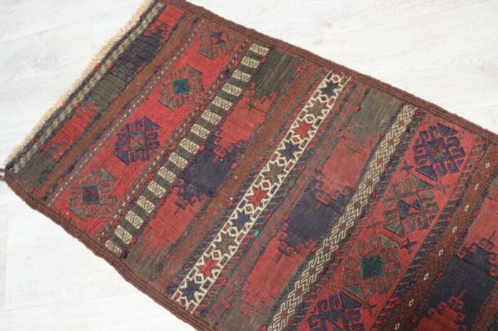 afghan oriental nomadic beloch sumakh kilim runner rug 1920s 9