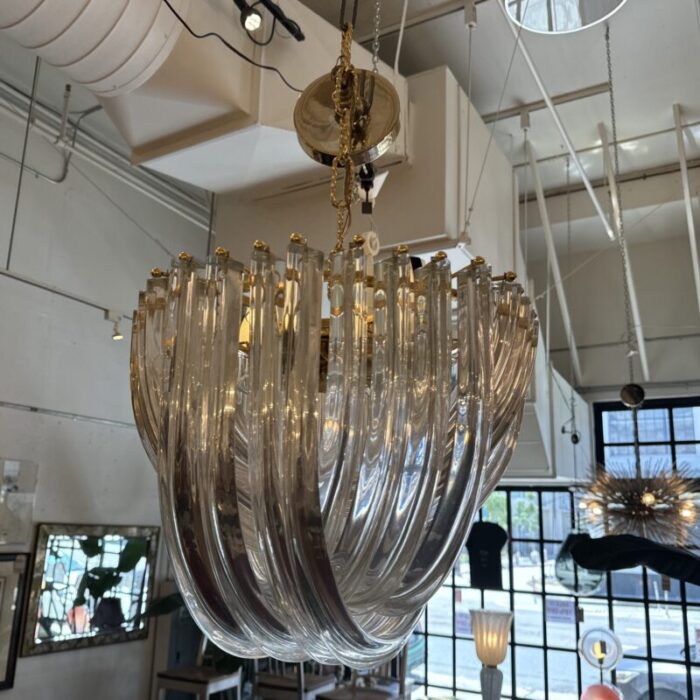 alberto dona venini crystal curvati murano glass chandelier 4246