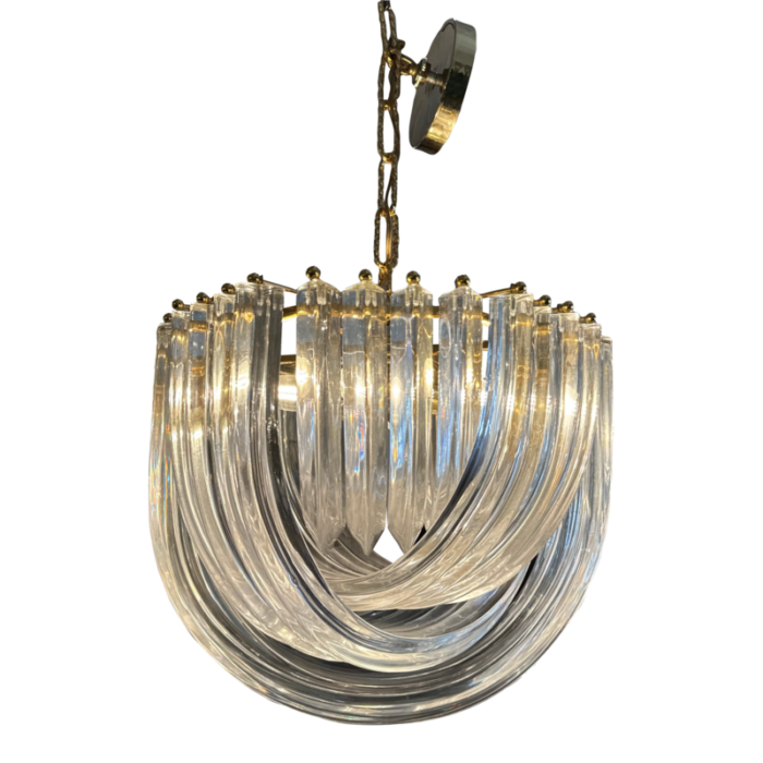 alberto dona venini crystal curvati murano glass chandelier 8135