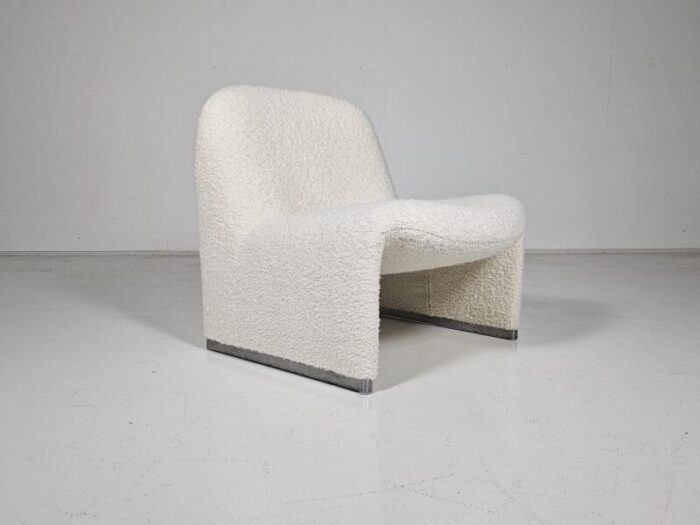 alky chair in cream boucle by giancarlo piretti for castelliartifort 1970s 4895