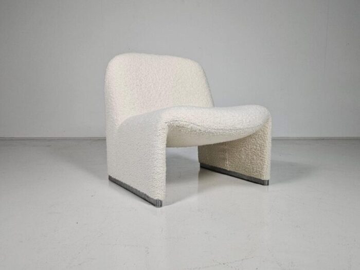 alky chair in cream boucle by giancarlo piretti for castelliartifort 1970s 6886