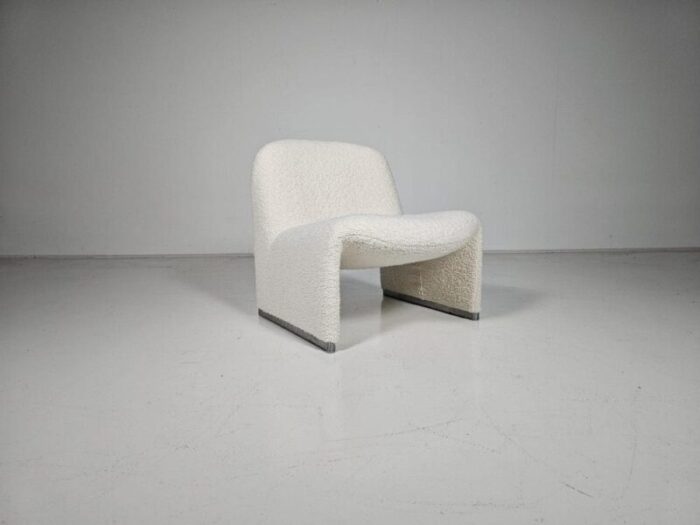 alky chair in cream boucle by giancarlo piretti for castelliartifort 1970s 7395