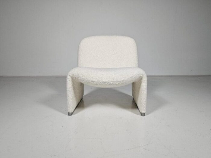 alky chair in cream boucle by giancarlo piretti for castelliartifort 1970s 8947