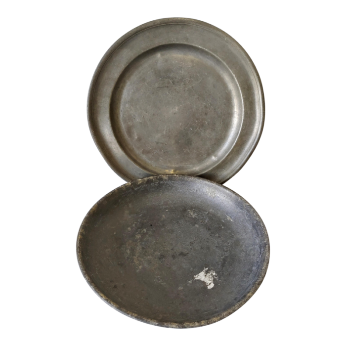 antique 18th century pewter plate and bowl 0666