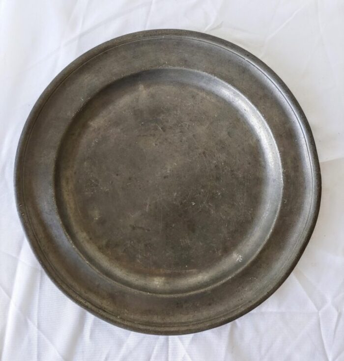 antique 18th century pewter plate and bowl 3195