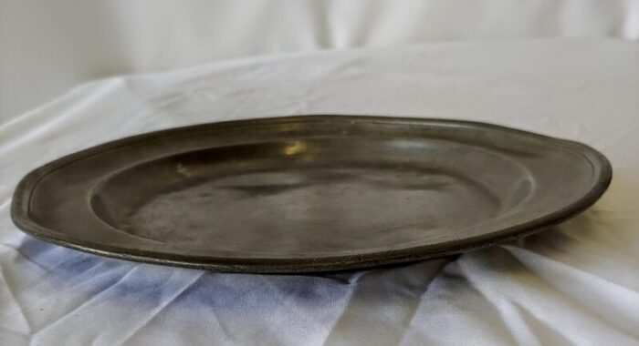 antique 18th century pewter plate and bowl 9929