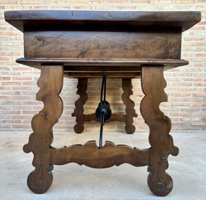 antique baroque spanish desk table 0149