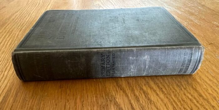 antique blue dictionary 2216