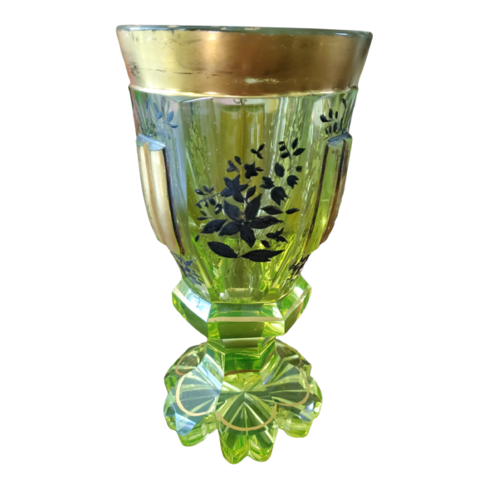 antique bohemian glass moser crystal spa glass 0242