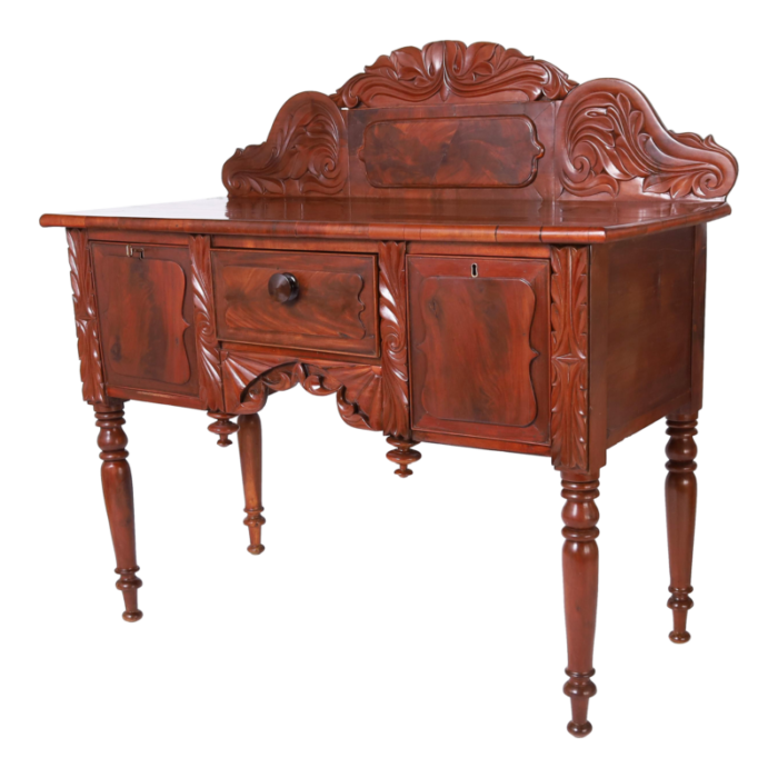 antique british colonial west indies mahogany sideboard or server 7407