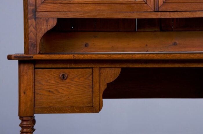 antique country french louis philippe style provincial oak library desk 3987