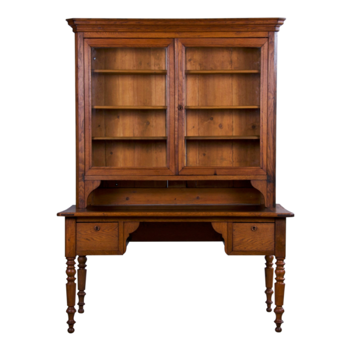 antique country french louis philippe style provincial oak library desk 6789