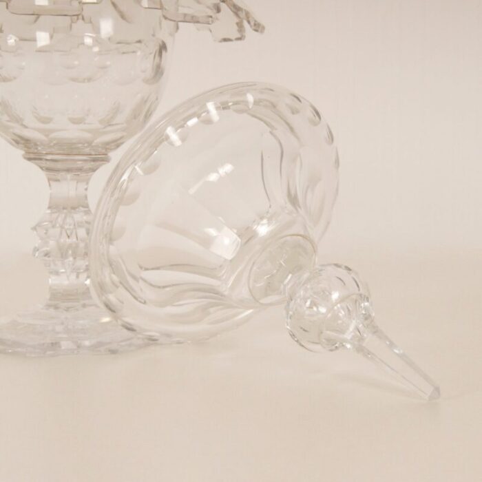 antique crystal cut glass vases set of 2 3