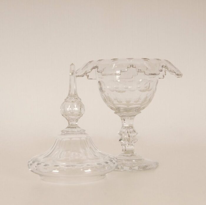 antique crystal cut glass vases set of 2 7