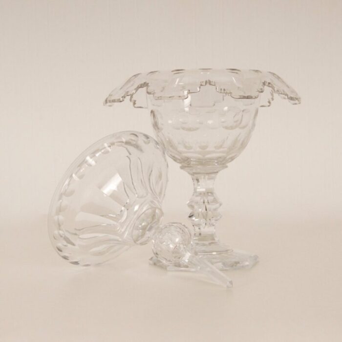 antique crystal cut glass vases set of 2 8