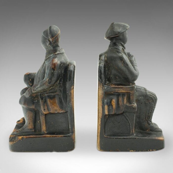 antique dutch figurative bookends 1900s set of 2 4