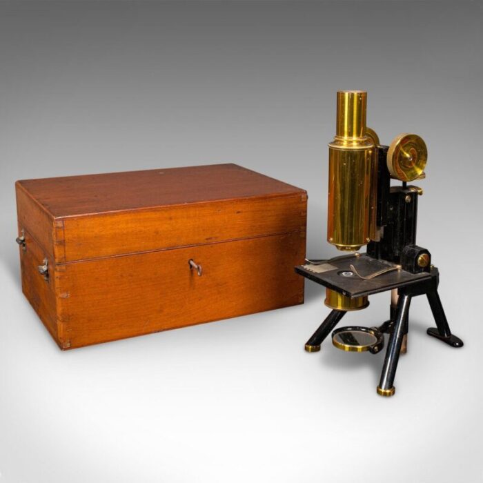 antique english cased microscope from swift son 1910 2