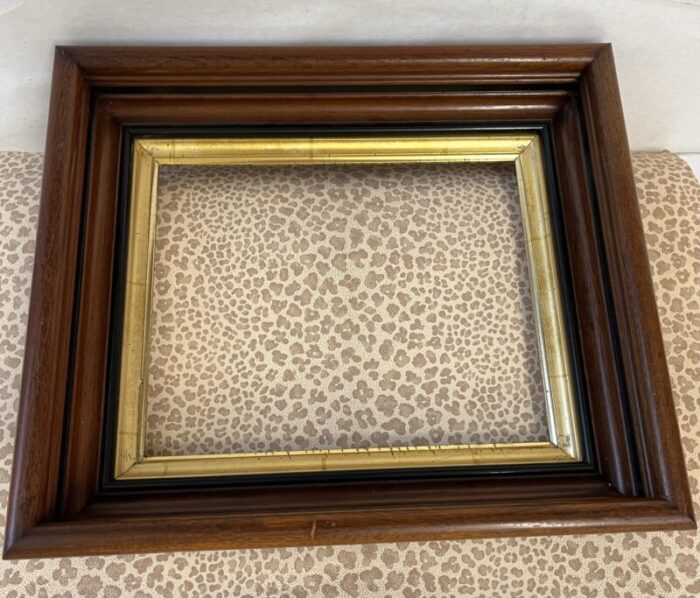 antique english rectangular frame with gilt 2990