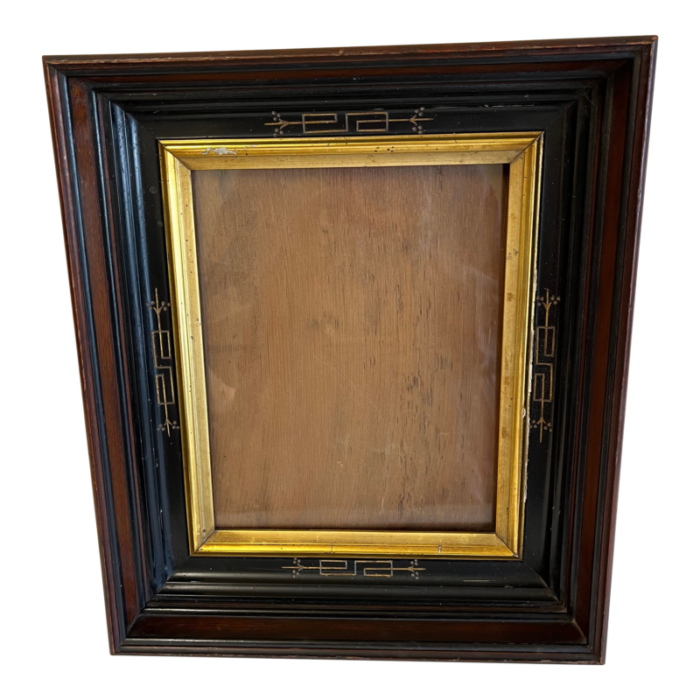 antique english westlake ebonized and gilt frame 0344