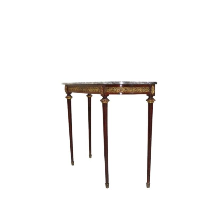 antique french console table with marble top and gilt gold bronze 1754