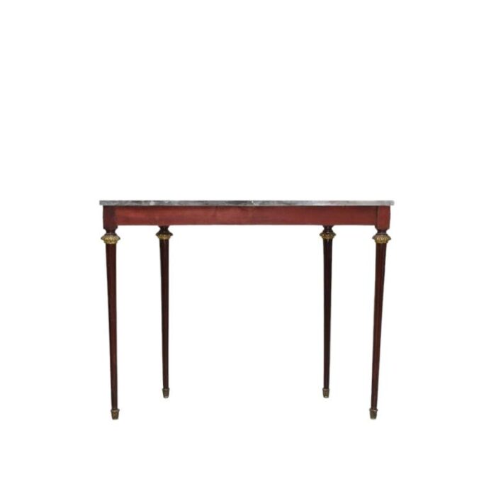 antique french console table with marble top and gilt gold bronze 4137