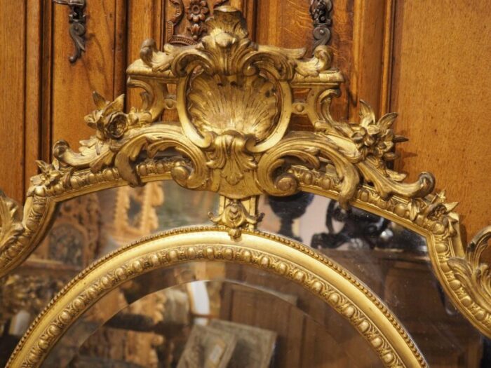 antique french giltwood napoleon iii parcloses mirror circa 1860 5075