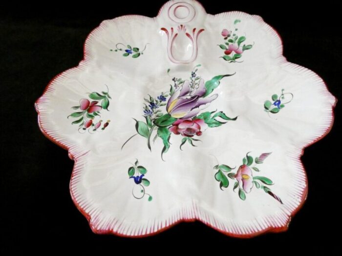 antique french oyster plate in majolica from sait clement 1890 5